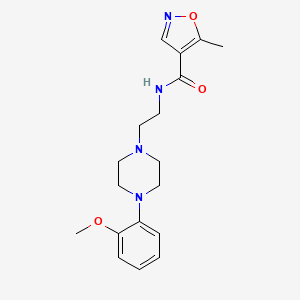 molecular formula C18H24N4O3 B2914979 N-(2-(4-(2-methoxyphenyl)piperazin-1-yl)ethyl)-5-methylisoxazole-4-carboxamide CAS No. 1448075-26-0