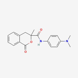 N-[4-(dimethylamino)phenyl]-3-methyl-1-oxo-3,4-dihydro-1H-isochromene-3-carboxamide