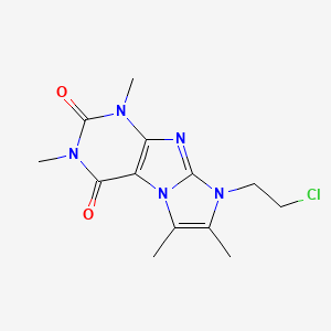 molecular formula C13H16ClN5O2 B2914986 8-(2-氯乙基)-1,3,6,7-四甲基-1H-咪唑并[2,1-f]嘌呤-2,4(3H,8H)-二酮 CAS No. 919031-89-3