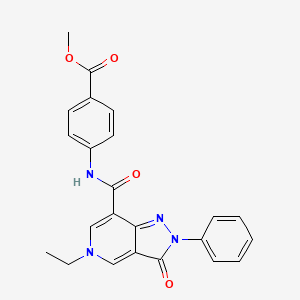 methyl 4-(5-ethyl-3-oxo-2-phenyl-3,5-dihydro-2H-pyrazolo[4,3-c]pyridine-7-carboxamido)benzoate