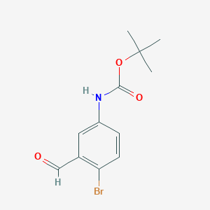 molecular formula C12H14BrNO3 B2914998 叔丁基 N-(4-溴-3-甲酰苯基)氨基甲酸酯 CAS No. 1824280-06-9