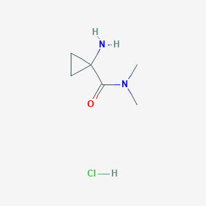 molecular formula C6H13ClN2O B2914999 1-Amino-N,N-dimethylcyclopropanecarboxamide hydrochloride CAS No. 2155855-69-7