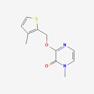 molecular formula C11H12N2O2S B2915000 1-Methyl-3-[(3-methylthiophen-2-yl)methoxy]-1,2-dihydropyrazin-2-one CAS No. 2199208-73-4