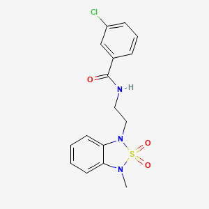 3-chloro-N-(2-(3-methyl-2,2-dioxidobenzo[c][1,2,5]thiadiazol-1(3H)-yl)ethyl)benzamide