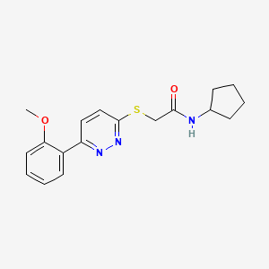 N-cyclopentyl-2-[6-(2-methoxyphenyl)pyridazin-3-yl]sulfanylacetamide