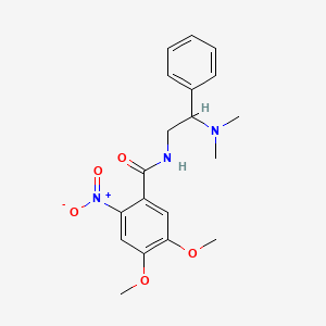N-(2-(dimethylamino)-2-phenylethyl)-4,5-dimethoxy-2-nitrobenzamide
