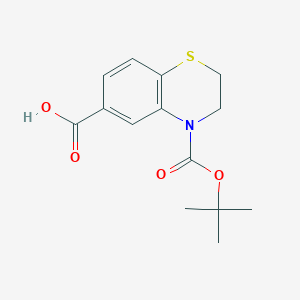 4-[(2-Methylpropan-2-yl)oxycarbonyl]-2,3-dihydro-1,4-benzothiazine-6-carboxylic acid