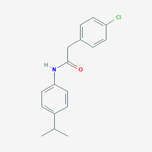 molecular formula C17H18ClNO B291501 2-(4-chlorophenyl)-N-(4-isopropylphenyl)acetamide 