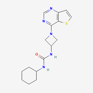 1-Cyclohexyl-3-(1-thieno[3,2-d]pyrimidin-4-ylazetidin-3-yl)urea