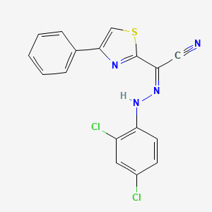 (2Z)-N-(2,4-dichloroanilino)-4-phenyl-1,3-thiazole-2-carboximidoyl cyanide