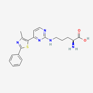 (2S)-2-amino-5-{[4-(4-methyl-2-phenyl-1,3-thiazol-5-yl)pyrimidin-2-yl]amino}pentanoic acid