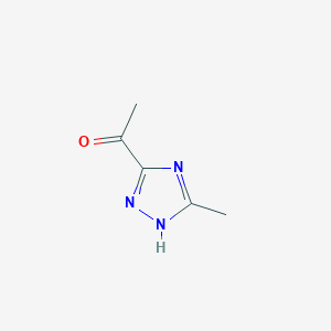 molecular formula C5H7N3O B2915019 1-(5-Methyl-1H-1,2,4-triazol-3-yl)ethanone CAS No. 936907-96-9
