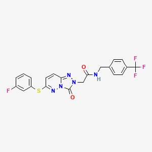 2-[6-[(3-fluorophenyl)thio]-3-oxo[1,2,4]triazolo[4,3-b]pyridazin-2(3H)-yl]-N-[4-(trifluoromethyl)benzyl]acetamide