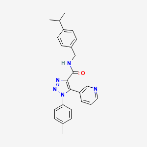 1-(4-methylphenyl)-N-{[4-(propan-2-yl)phenyl]methyl}-5-(pyridin-3-yl)-1H-1,2,3-triazole-4-carboxamide