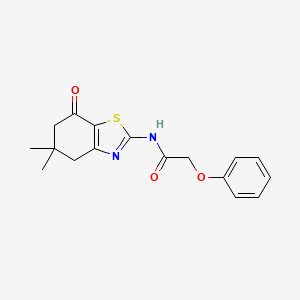 molecular formula C17H18N2O3S B2915026 N-(5,5-dimethyl-7-oxo-4,5,6,7-tetrahydrobenzo[d]thiazol-2-yl)-2-phenoxyacetamide CAS No. 476285-17-3