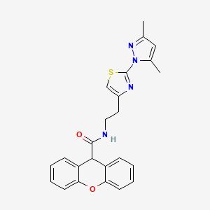 molecular formula C24H22N4O2S B2915029 N-(2-(2-(3,5-dimethyl-1H-pyrazol-1-yl)thiazol-4-yl)ethyl)-9H-xanthene-9-carboxamide CAS No. 1421481-90-4