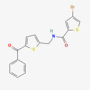 molecular formula C17H12BrNO2S2 B2915034 N-((5-苯甲酰噻吩-2-基)甲基)-4-溴噻吩-2-甲酰胺 CAS No. 1797142-11-0