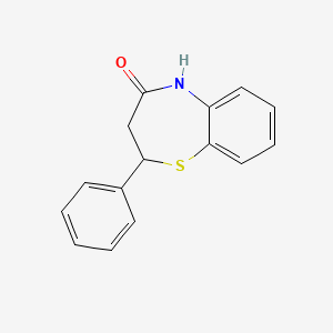 molecular formula C15H13NOS B2915039 2-苯基-2,3-二氢-1,5-苯并噻氮杂蒽-4(5H)-酮 CAS No. 29476-22-0