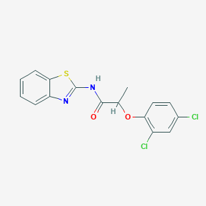 molecular formula C16H12Cl2N2O2S B291504 N-(1,3-benzothiazol-2-yl)-2-(2,4-dichlorophenoxy)propanamide 