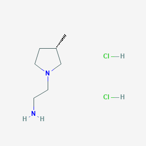 molecular formula C7H18Cl2N2 B2915040 2-[(3S)-3-Methylpyrrolidin-1-yl]ethanamine;dihydrochloride CAS No. 2580096-19-9