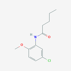 molecular formula C12H16ClNO2 B291505 N-(5-chloro-2-methoxyphenyl)pentanamide 