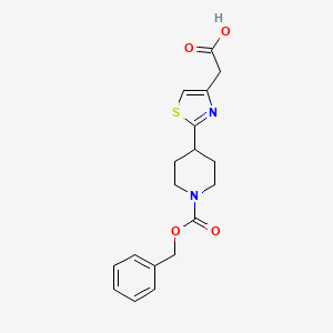 2-[2-(1-Phenylmethoxycarbonylpiperidin-4-yl)-1,3-thiazol-4-yl]acetic acid