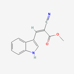 molecular formula C13H10N2O2 B2915057 （2Z）-2-氰基-3-(1H-吲哚-3-基)丙-2-烯酸甲酯 CAS No. 123770-84-3