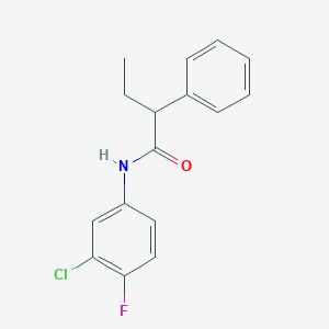 N-(3-chloro-4-fluorophenyl)-2-phenylbutanamide