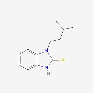 molecular formula C12H16N2S B2915060 1-(3-Methyl-butyl)-1H-benzoimidazole-2-thiol CAS No. 610275-11-1