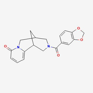 molecular formula C19H18N2O4 B2915062 3-(benzo[d][1,3]dioxole-5-carbonyl)-3,4,5,6-tetrahydro-1H-1,5-methanopyrido[1,2-a][1,5]diazocin-8(2H)-one CAS No. 903452-83-5