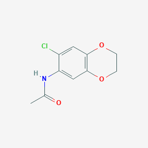 molecular formula C10H10ClNO3 B2915063 N-(7-氯-2,3-二氢-1,4-苯并二噁英-6-基)乙酰胺 CAS No. 855423-34-6