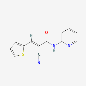 (2E)-2-cyano-N-pyridin-2-yl-3-(2-thienyl)acrylamide