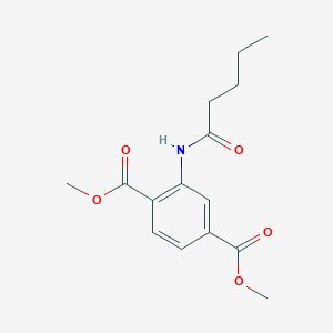 molecular formula C15H19NO5 B291507 Dimethyl 2-(pentanoylamino)terephthalate 