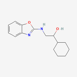 molecular formula C15H20N2O2 B2915076 2-(1,3-Benzoxazol-2-ylamino)-1-cyclohexylethanol CAS No. 2380042-35-1