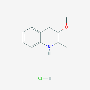 molecular formula C11H16ClNO B2915077 3-Methoxy-2-methyl-1,2,3,4-tetrahydroquinoline hydrochloride CAS No. 1803597-51-4