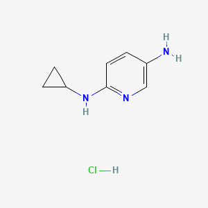 molecular formula C8H12ClN3 B2915081 N2-Cyclopropylpyridine-2,5-diamine hydrochloride CAS No. 1779128-47-0