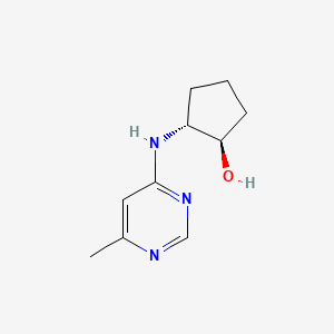molecular formula C10H15N3O B2915082 (1R,2R)-2-[(6-Methylpyrimidin-4-yl)amino]cyclopentan-1-ol CAS No. 2277044-00-3