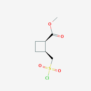 Methyl (1R,2S)-2-(chlorosulfonylmethyl)cyclobutane-1-carboxylate