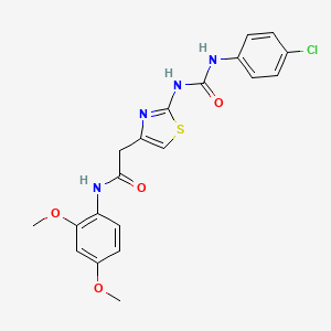 2-(2-(3-(4-chlorophenyl)ureido)thiazol-4-yl)-N-(2,4-dimethoxyphenyl)acetamide