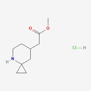 molecular formula C10H18ClNO2 B2915089 Methyl 2-(4-azaspiro[2.5]octan-7-yl)acetate;hydrochloride CAS No. 2305251-70-9