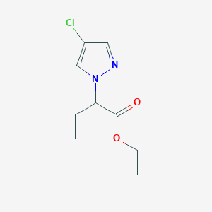 molecular formula C9H13ClN2O2 B2915095 ethyl 2-(4-chloro-1H-pyrazol-1-yl)butanoate CAS No. 1005615-91-7