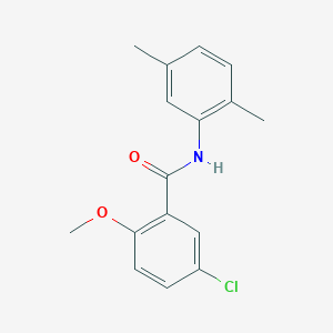 molecular formula C16H16ClNO2 B291510 5-chloro-N-(2,5-dimethylphenyl)-2-methoxybenzamide 