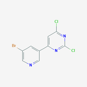 molecular formula C9H4BrCl2N3 B2915101 4-(5-Bromopyridin-3-yl)-2,6-dichloropyrimidine CAS No. 2024646-57-7