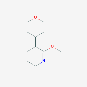 molecular formula C11H19NO2 B2915107 6-Methoxy-5-(oxan-4-yl)-2,3,4,5-tetrahydropyridine CAS No. 2137787-66-5