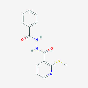 molecular formula C14H13N3O2S B2915113 N'-benzoyl-2-methylsulfanylpyridine-3-carbohydrazide CAS No. 775313-78-5