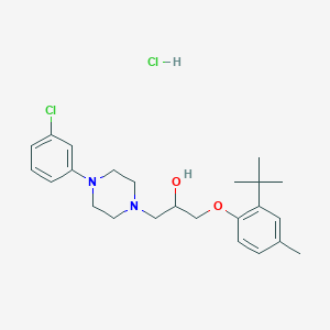 1-(2-(Tert-butyl)-4-methylphenoxy)-3-(4-(3-chlorophenyl)piperazin-1-yl)propan-2-ol hydrochloride