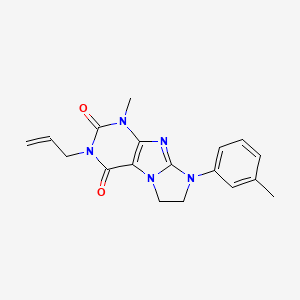 3-allyl-1-methyl-8-(m-tolyl)-7,8-dihydro-1H-imidazo[2,1-f]purine-2,4(3H,6H)-dione