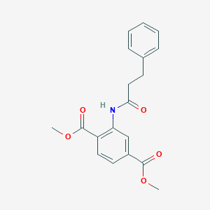 molecular formula C19H19NO5 B291517 Dimethyl 2-[(3-phenylpropanoyl)amino]terephthalate 