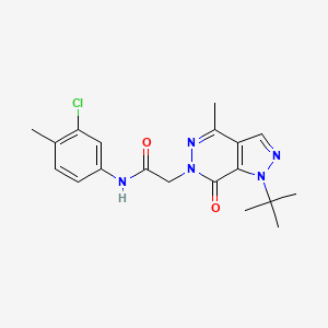2-(1-(tert-butyl)-4-methyl-7-oxo-1H-pyrazolo[3,4-d]pyridazin-6(7H)-yl)-N-(3-chloro-4-methylphenyl)acetamide