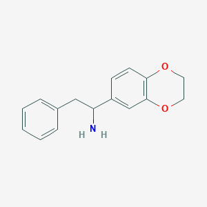 molecular formula C16H17NO2 B2915204 1-(2,3-Dihydro-benzo[1,4]dioxin-6-yl)-2-phenyl-ethylamine CAS No. 212714-08-4